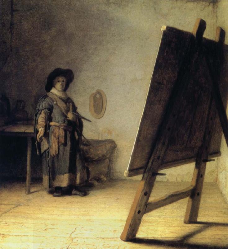 REMBRANDT Harmenszoon van Rijn A Young Painter in His Studio China oil painting art